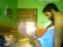 A young Indian man who works as a missionary copulates his girlfriend.
